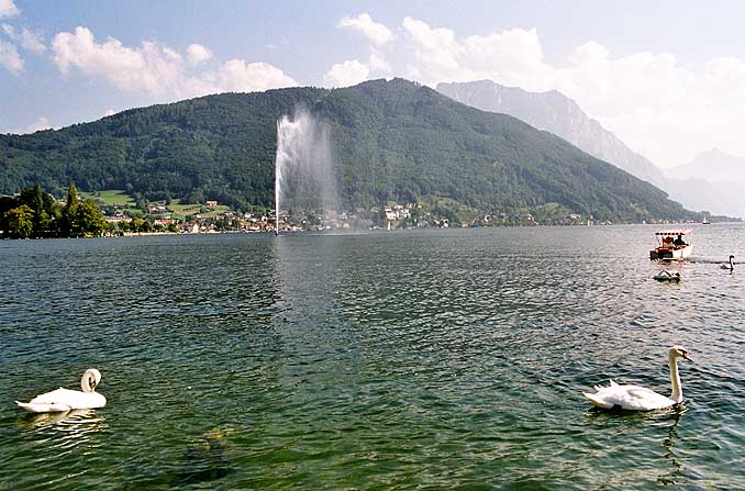 Fontäne Traunsee